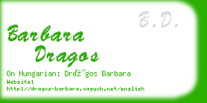 barbara dragos business card